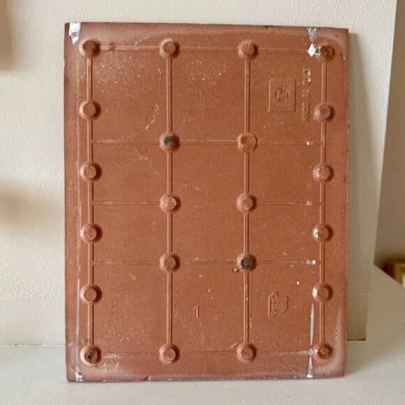 60s Hand Painted Floral Italian Tile Vintage Mid Century - Picture 4 of 5